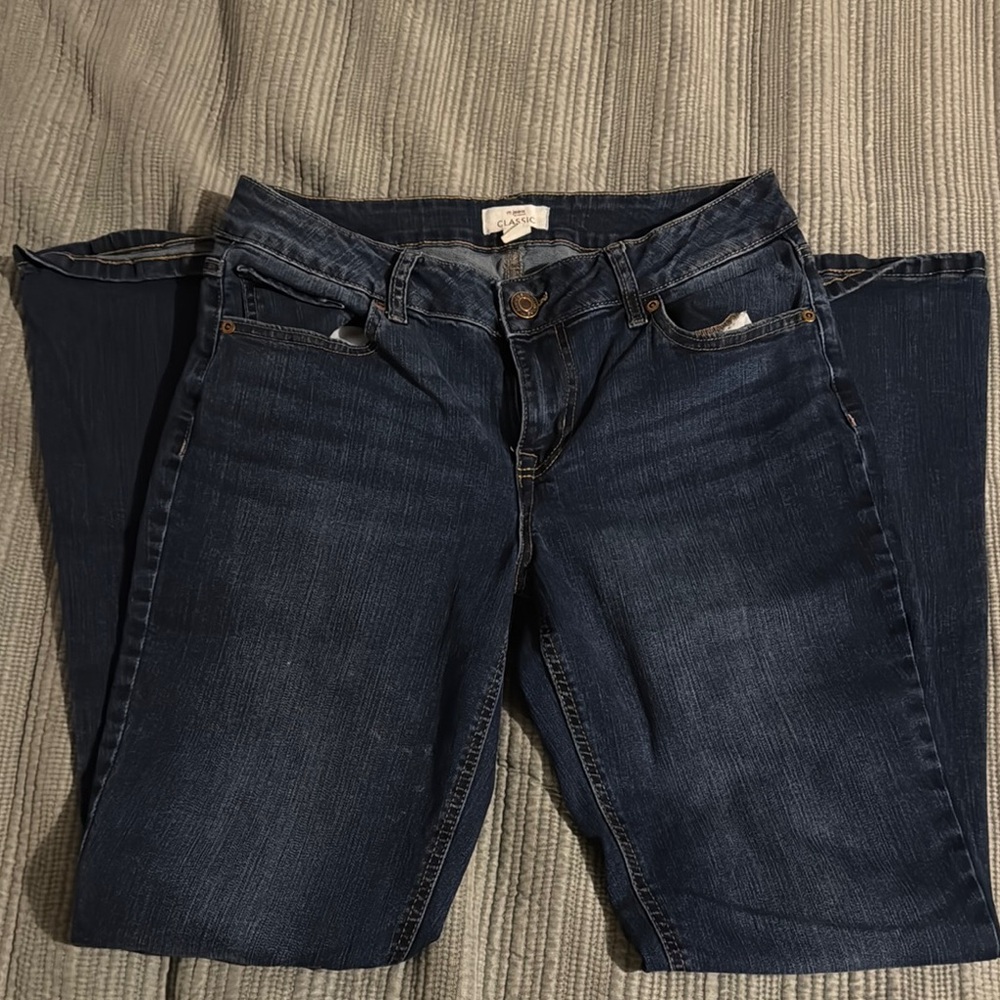 Maurices Blue Flare Wide Leg Jeans